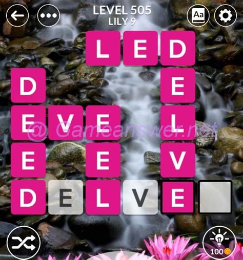 Wordscapes Level 505 Answers [ + Bonus Words ].
